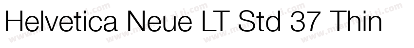 Helvetica Neue LT Std 37 Thin Conde字体转换